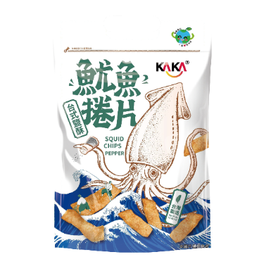 KAKA Squid Chips- Pepper & Salt  80G