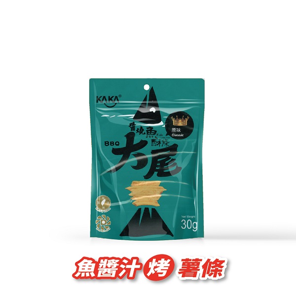 KAKA大尾醬燒魚酥條30g原味